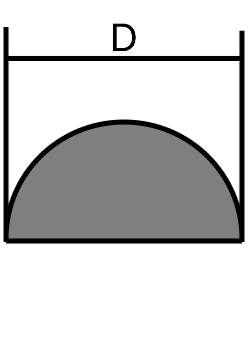 Cellular rubber, semi -circular, black, d = 4 mm, 100 m